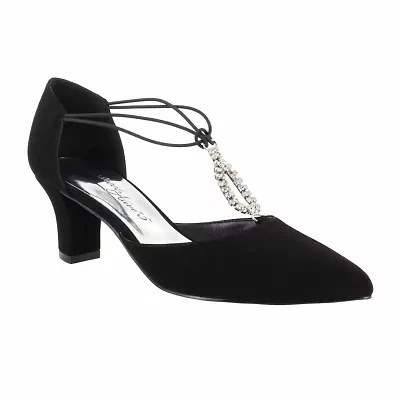 Easy Street Moonlight Womens Pointed Cone Heel Pumps