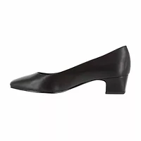 Easy Street Prim Womens Round Block Heel Pumps