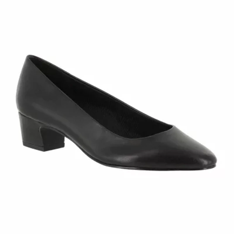 Easy Street Prim Womens Round Block Heel Pumps