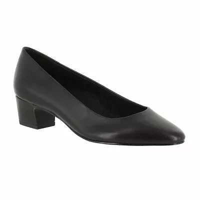 Easy Street Prim Womens Round Block Heel Pumps