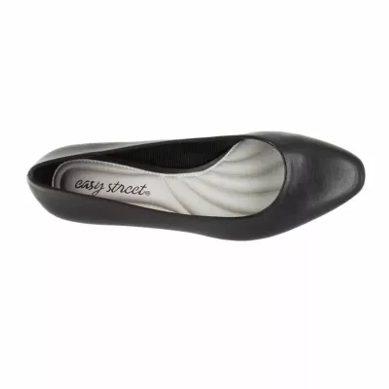 Easy Street Prim Womens Round Block Heel Pumps