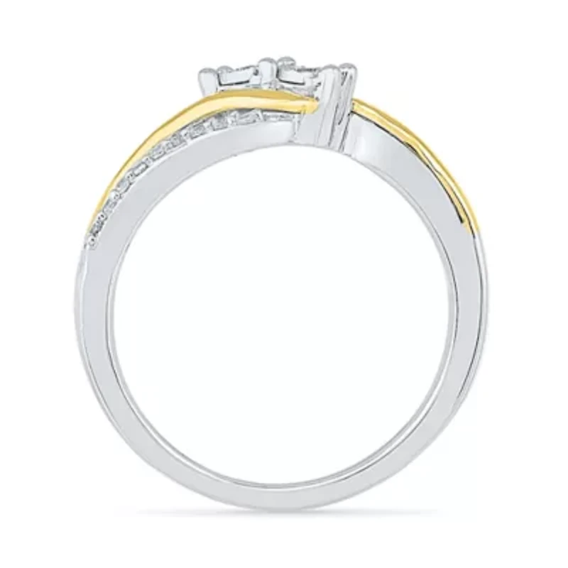 Womens 1/6 CT. T.W. Natural White Diamond 10K Gold Cocktail Ring