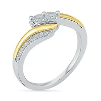 Womens 1/6 CT. T.W. Natural White Diamond 10K Gold Cocktail Ring