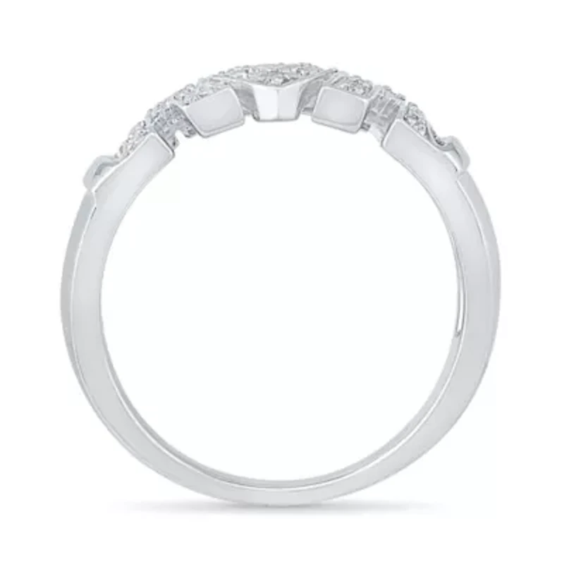 Mom" Womens 2MM 1/ CT. T.W. Natural White Diamond 10K Gold Band