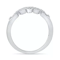 Mom" Womens 2MM 1/ CT. T.W. Natural White Diamond 10K Gold Band