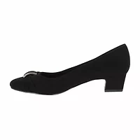 Easy Street Eloise Womens Round Block Heel Pumps