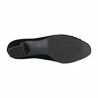 Easy Street Eloise Womens Round Block Heel Pumps