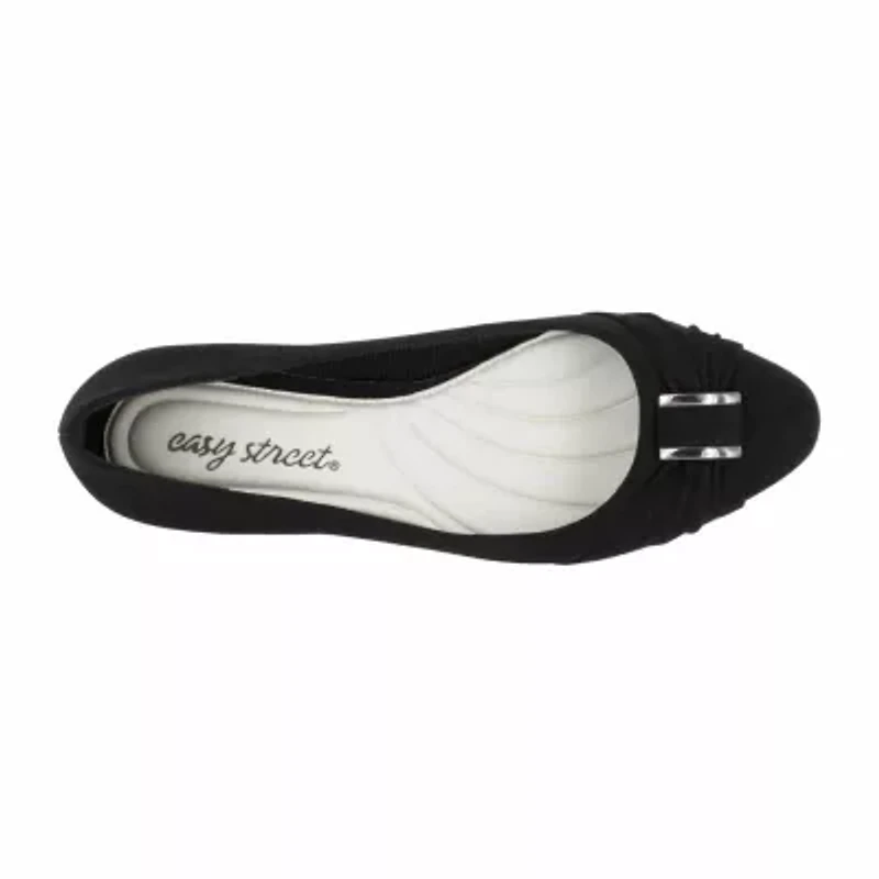 Easy Street Eloise Womens Round Block Heel Pumps