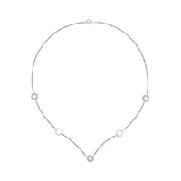 Womens Diamond Accent Natural White Diamond Sterling Silver 18 Inch Pendant Necklace