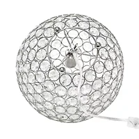 Elegant Designs Elipse Inch Crystal Ball Sequin Metal Table Lamp