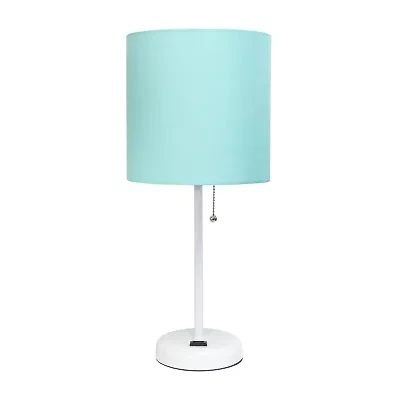 LimeLights Stick Lamp with Charging Outlet Table
