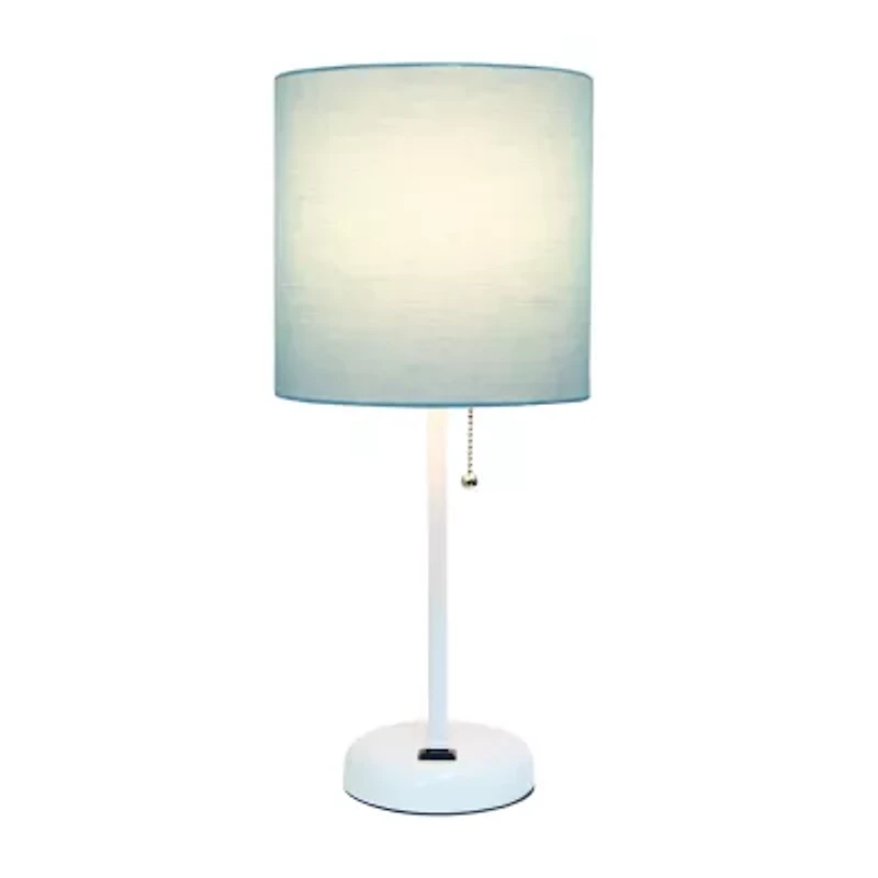 LimeLights Stick Lamp with Charging Outlet Table