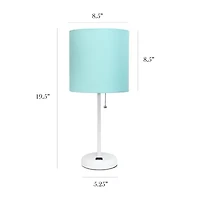 LimeLights Stick Lamp with Charging Outlet Table