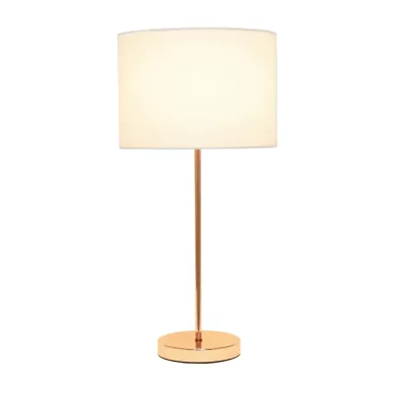 Simple Designs Stick Lamp with Fabric Shade