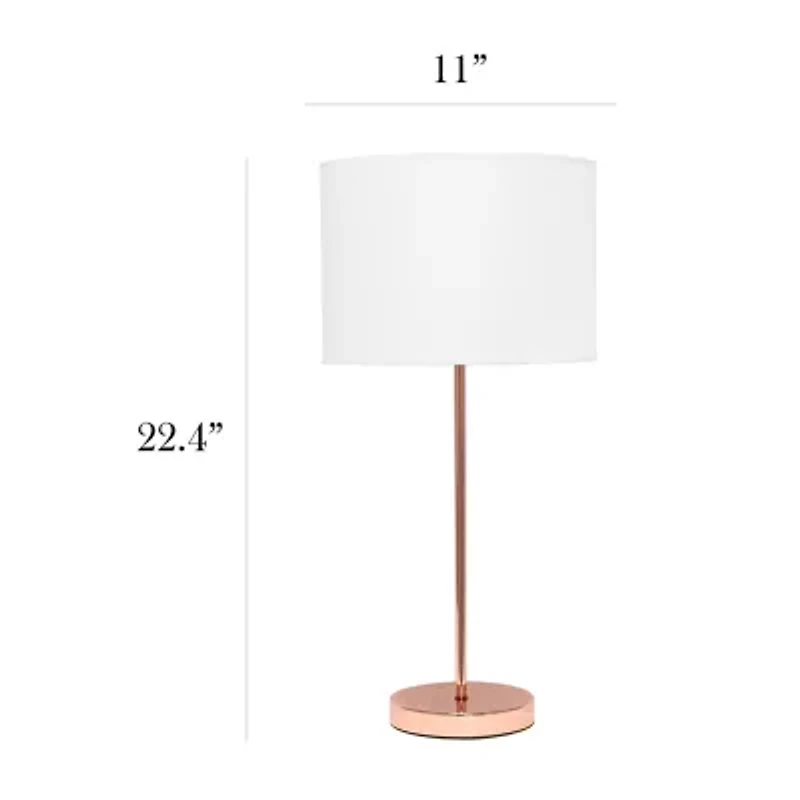 Simple Designs Stick Lamp with Fabric Shade