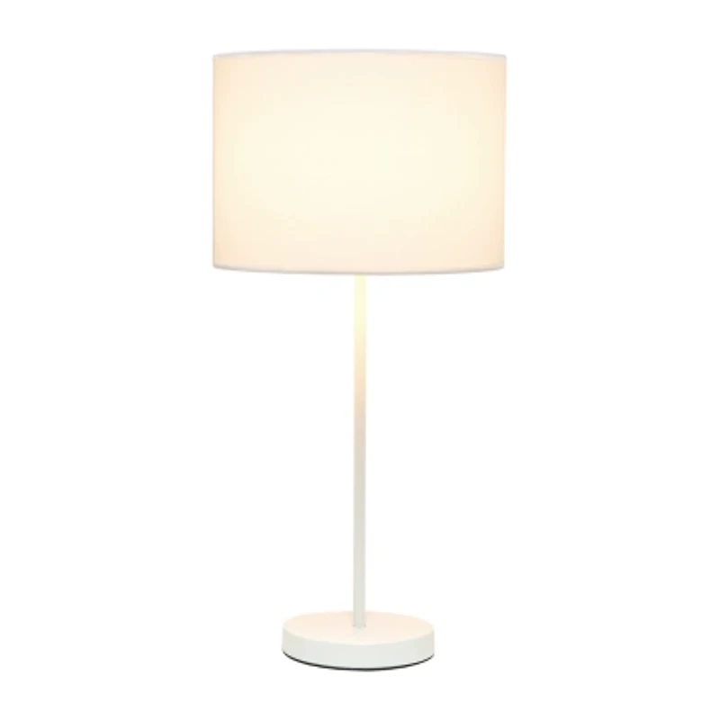 Simple Designs Stick Lamp with Fabric Shade