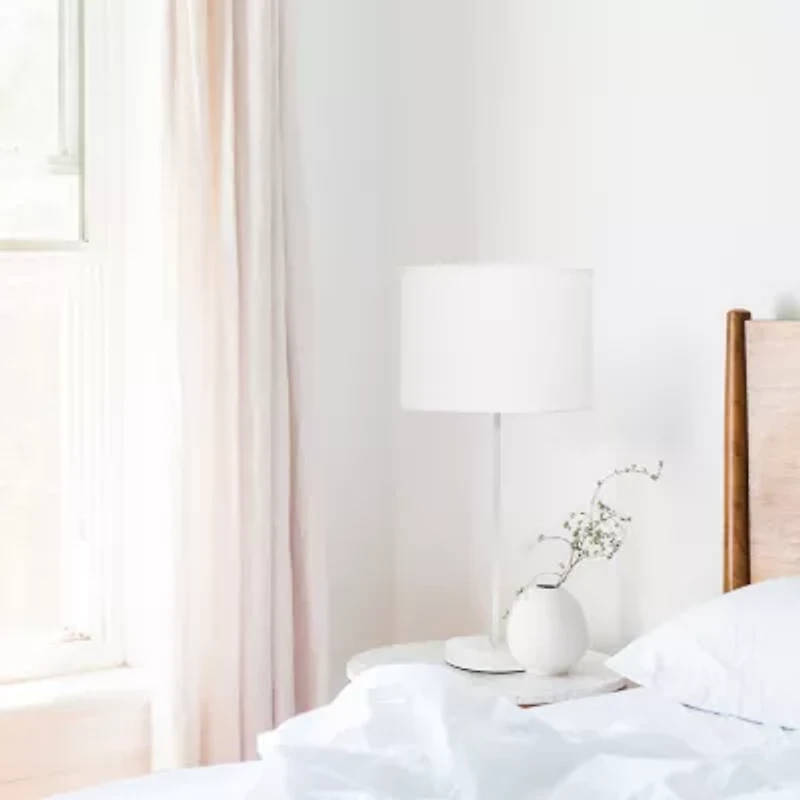 Simple Designs Stick Lamp with Fabric Shade