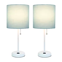 Limelights Stick Lamp with Charging Outlet 2pc Table Set