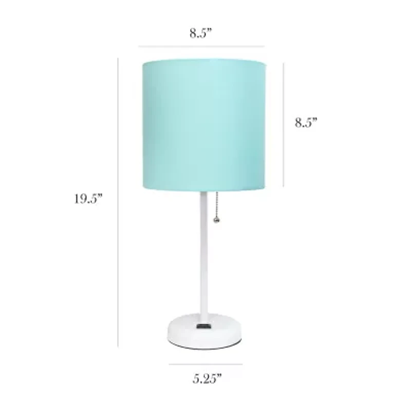 Limelights Stick Lamp with Charging Outlet 2pc Table Set