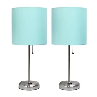 Limelights Stick Lamp with Charging Outlet 2pc Table Set