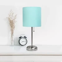 Limelights Stick Lamp with Charging Outlet 2pc Table Set