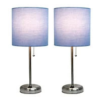 Limelights Stick Lamp with Charging Outlet 2pc Table Set