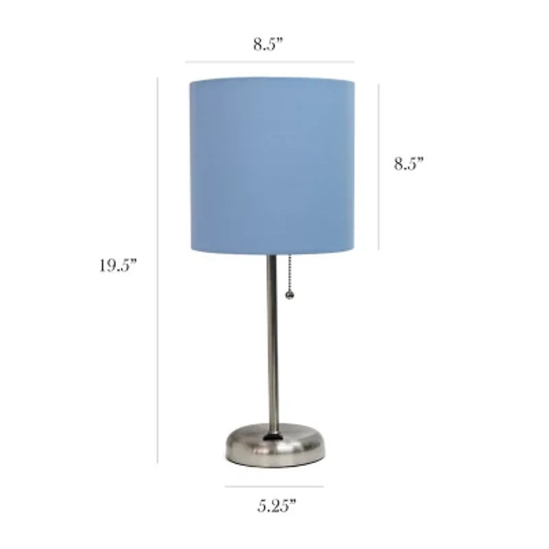 Limelights Stick Lamp with Charging Outlet 2pc Table Set