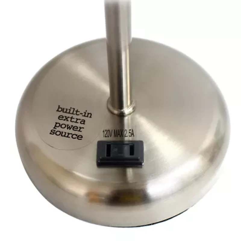 Limelights Stick Lamp with Charging Outlet 2pc Table Set