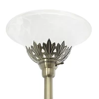 3 Light Floor Lamp with Scalloped Glass Shades