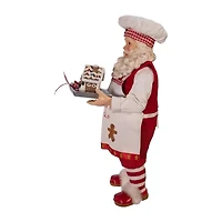 Kurt Adler 11-Inch Fabriché Gingerbread Chef Santa