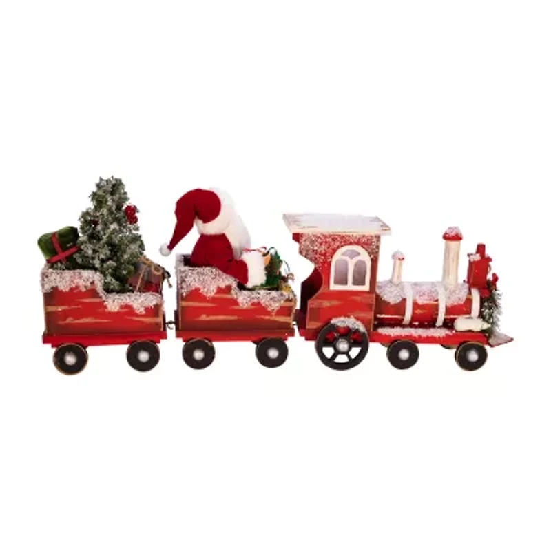 Kurt Adler 30.5-Inch Kringle Klaus  On Train Christmas Santa Figurine