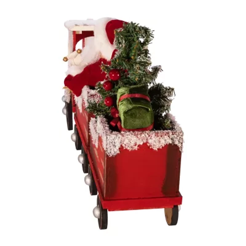 Kurt Adler 30.5-Inch Kringle Klaus  On Train Christmas Santa Figurine