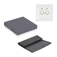 Womens Cubic Zirconia 10K Gold 2 Pair Earring Set