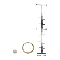 Womens Cubic Zirconia 10K Gold 2 Pair Earring Set