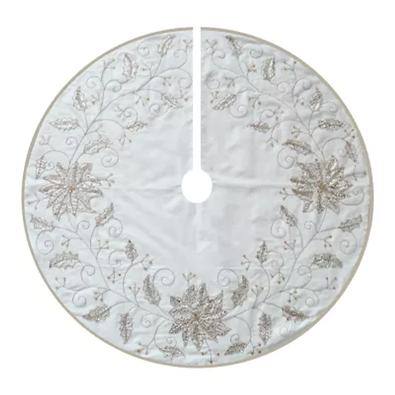 Kurt Adler Ivory Holly Indoor Tree Skirt