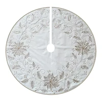 Kurt Adler Ivory Holly Indoor Tree Skirt
