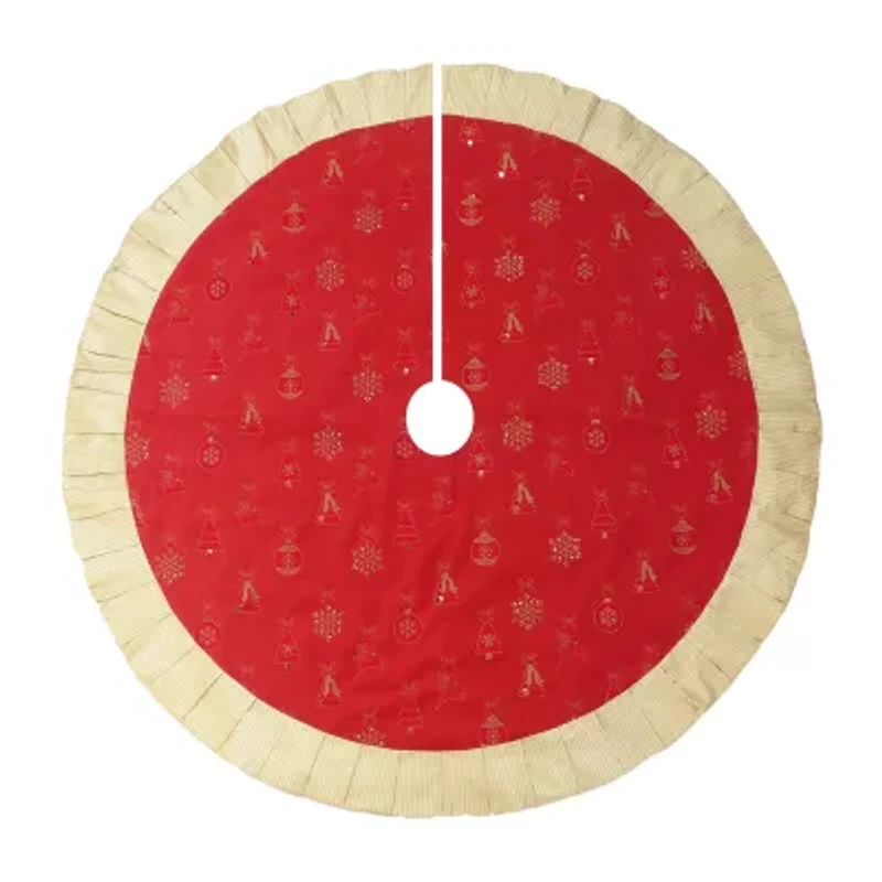 Kurt Adler Red And Gold Ornament Indoor Tree Skirt