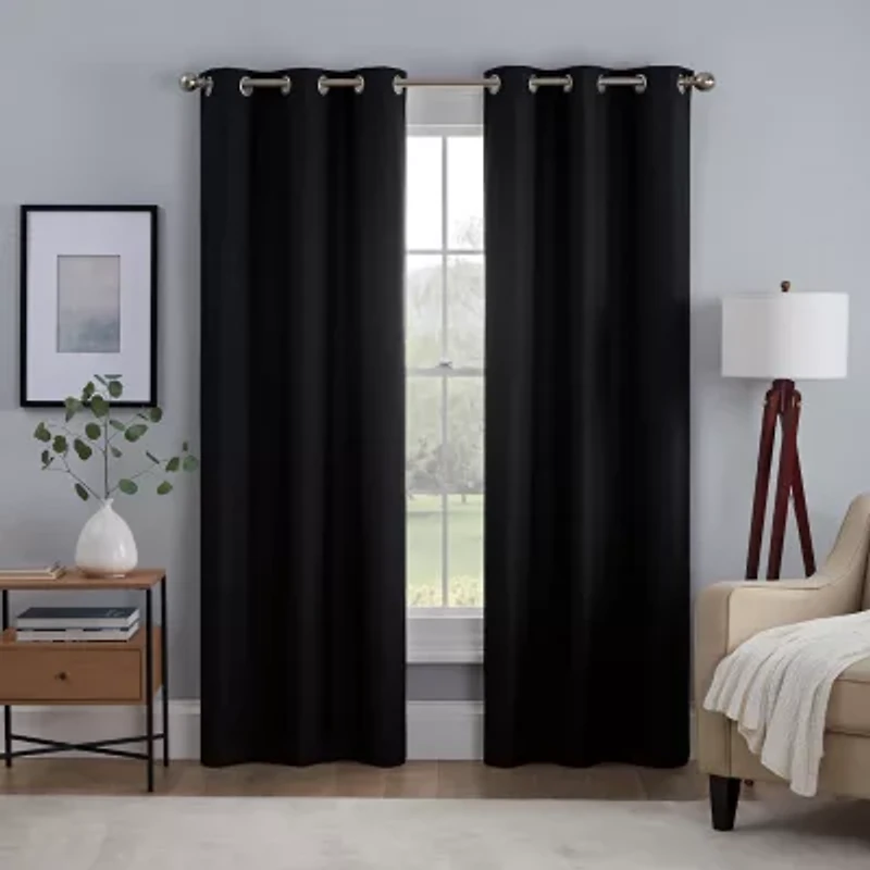 Eclipse Kylie Grommet Top Energy Saving Blackout Set of 2 Curtain Panel