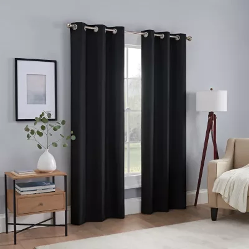 Eclipse Kylie Grommet Top Energy Saving Blackout Set of 2 Curtain Panel