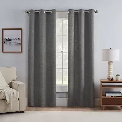 Eclipse Carter Grommet Top Energy Saving Light-Filtering Set of 2 Curtain Panel
