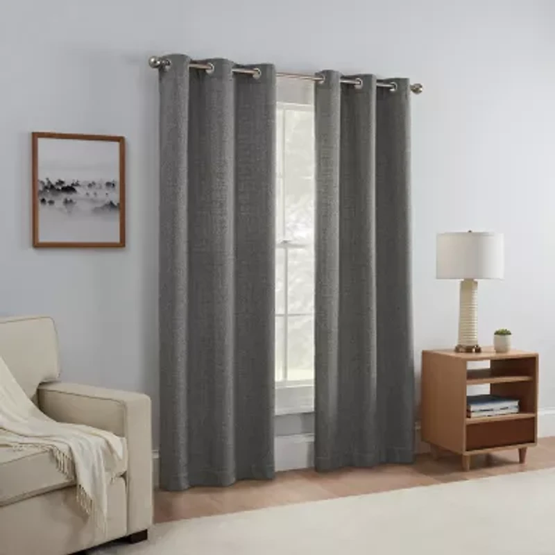 Eclipse Carter Grommet Top Energy Saving Light-Filtering Set of 2 Curtain Panel