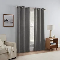 Eclipse Carter Grommet Top Energy Saving Light-Filtering Set of 2 Curtain Panel