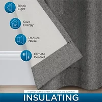 Eclipse Carter Grommet Top Energy Saving Light-Filtering Set of 2 Curtain Panel