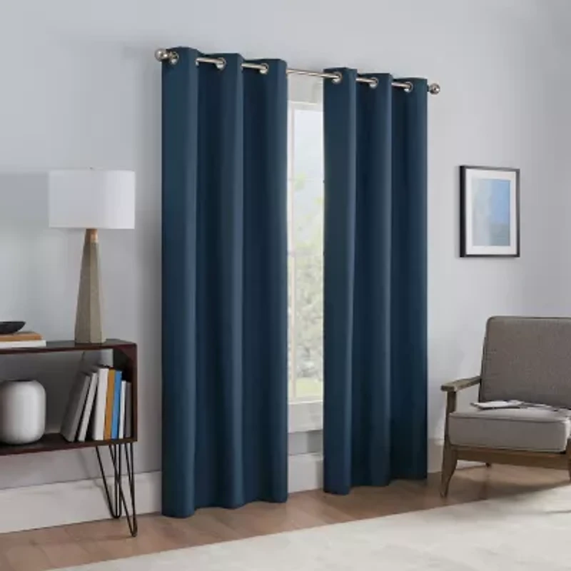 Eclipse Talisa Grommet Top Energy Saving 100% Blackout Set of 2 Curtain Panel