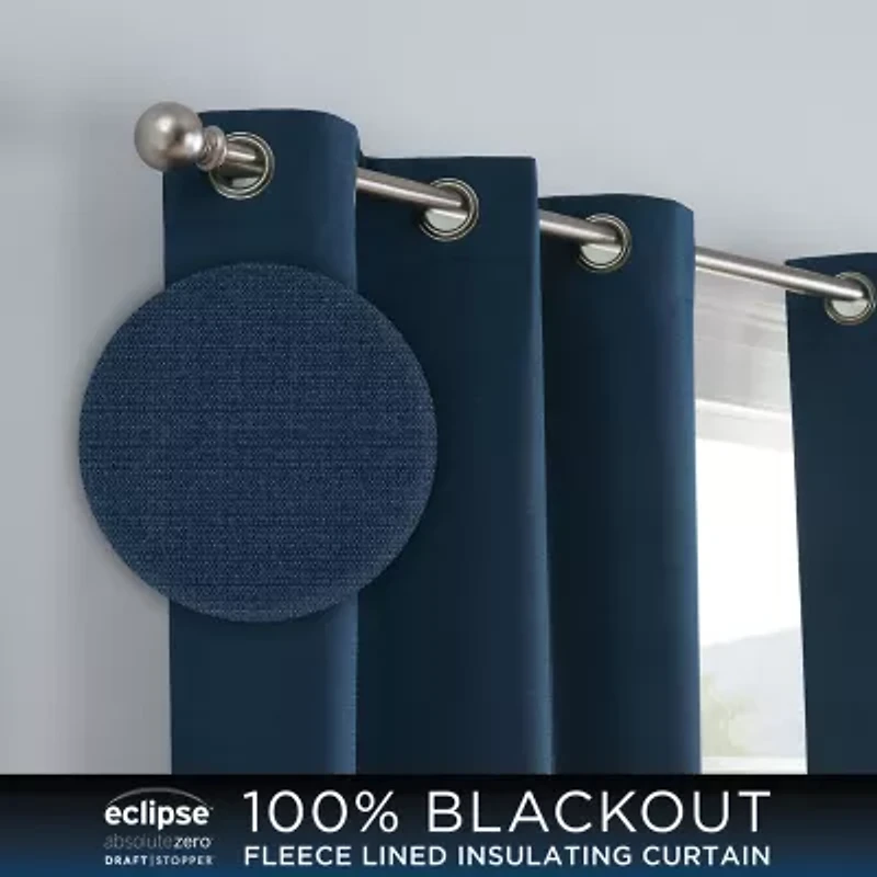 Eclipse Talisa Grommet Top Energy Saving 100% Blackout Set of 2 Curtain Panel