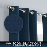Eclipse Talisa Grommet Top Energy Saving 100% Blackout Set of 2 Curtain Panel
