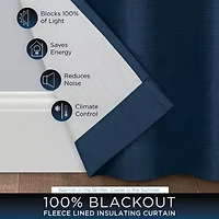 Eclipse Talisa Grommet Top Energy Saving 100% Blackout Set of 2 Curtain Panel