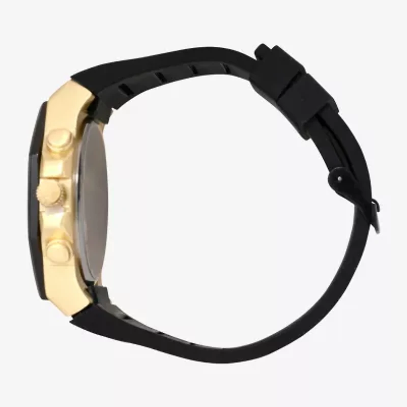 Geneva Mens Black Strap Watch Mac9033jc