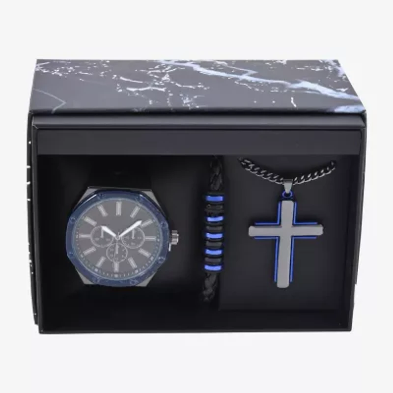 Mens Black 3-pc. Watch Boxed Set Mac7101jc
