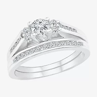 Womens / CT. T.W. Natural White Diamond 10K Gold Round Bridal Set